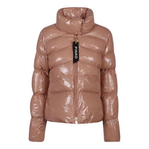 Pinko Varm Vinter Dunjacka Beige, Dam