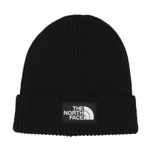 The North Face Svart Logo Beanie Mössa Black, Unisex