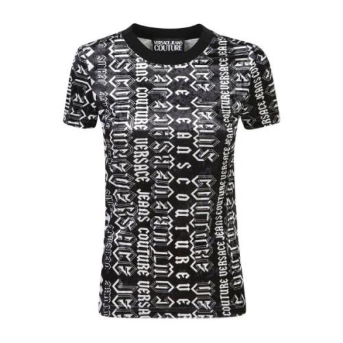 Versace Jeans Couture Svart T-shirt för kvinnor Multicolor, Dam