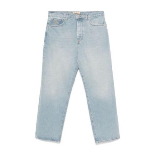 Stüssy Klar Blå Tvättad Denim Jeans Blue, Herr