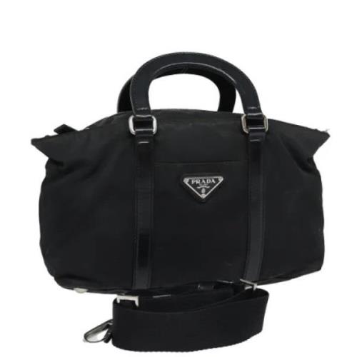 Prada Vintage Pre-owned Nylon prada-vskor Black, Dam