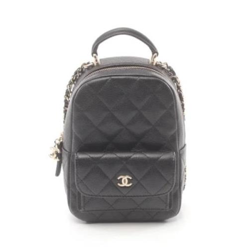 Chanel Vintage Pre-owned Canvas chanel-vskor Black, Dam