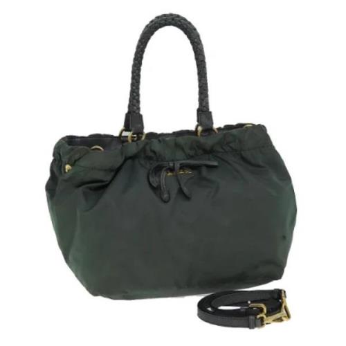 Prada Vintage Pre-owned Nylon prada-vskor Green, Dam