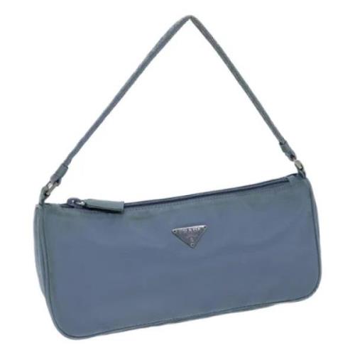 Prada Vintage Pre-owned Nylon prada-vskor Blue, Dam