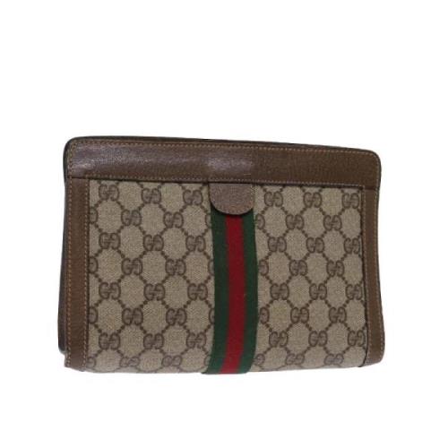 Gucci Vintage Pre-owned Canvas gucci-vskor Beige, Dam