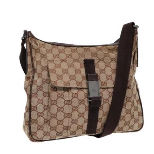 Gucci Vintage Pre-owned Canvas gucci-vskor Brown, Dam