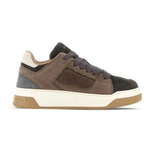 Hogan Bruna Sneakers med Frontstängning Multicolor, Herr