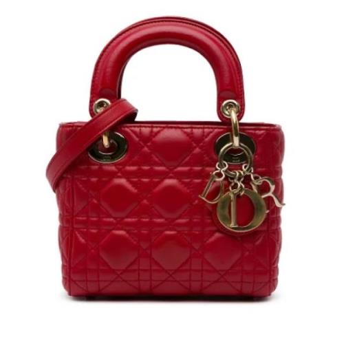 Dior Vintage Pre-owned Laeder handvskor Red, Dam