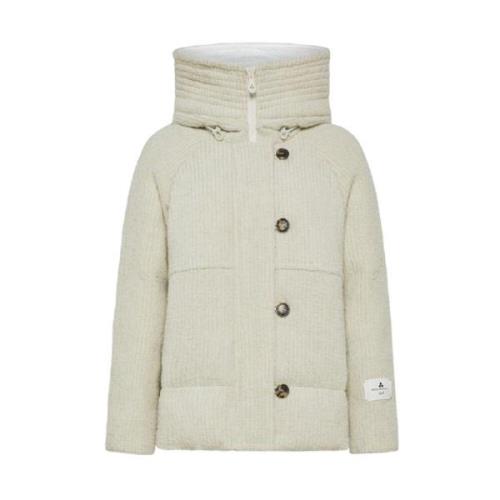 Peuterey Kräm Bouclé Ull Alpacka Jacka Beige, Dam