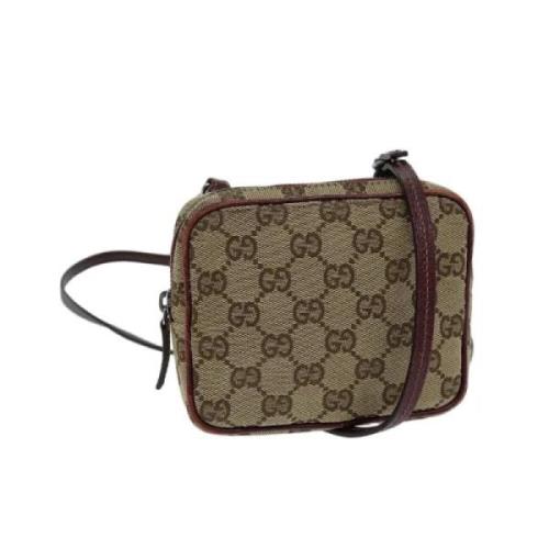 Gucci Vintage Pre-owned Canvas gucci-vskor Beige, Dam