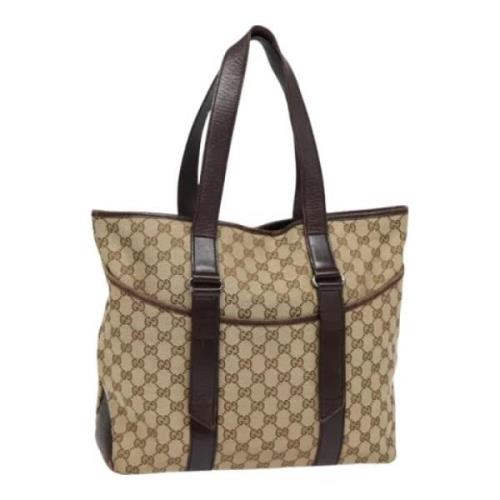 Gucci Vintage Pre-owned Canvas totevskor Beige, Dam