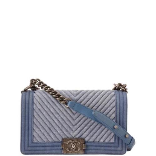 Chanel Vintage Pre-owned Tyg chanel-vskor Blue, Dam