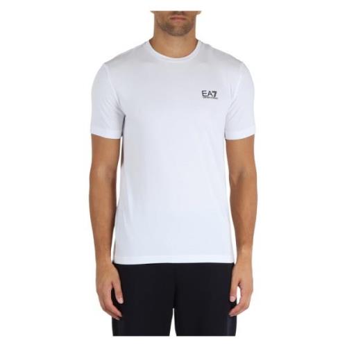 Emporio Armani EA7 Stretch bomull logotyp tryck T-shirt White, Herr