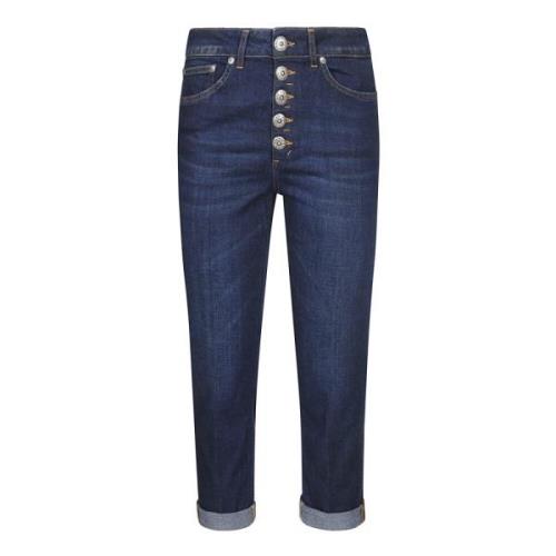 Dondup Smyckesknapp Löst Passande Jeans Blue, Dam