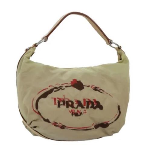 Prada Vintage Pre-owned Nylon prada-vskor Beige, Dam