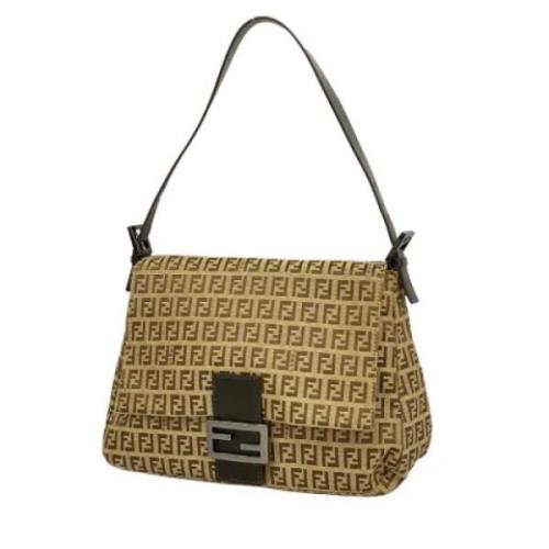 Fendi Vintage Pre-owned Canvas axelremsvskor Brown, Dam