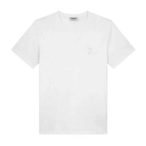 Dondup Broderad Logotyp Vit T-shirt White, Herr