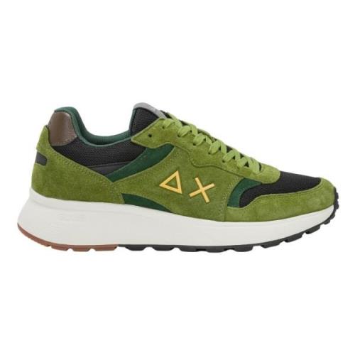 Sun68 Grön Mocka Daddy Sneakers Green, Herr