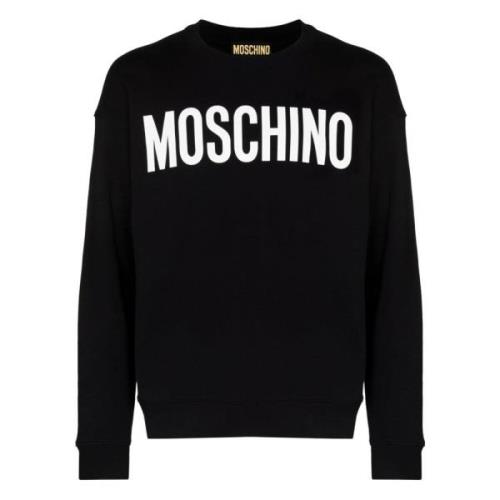 Moschino Klassiskt Logo Svart Tröja Black, Herr