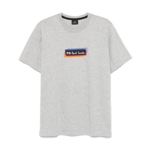 Paul Smith Grå T-shirts och Polos med Logotyp Gray, Herr