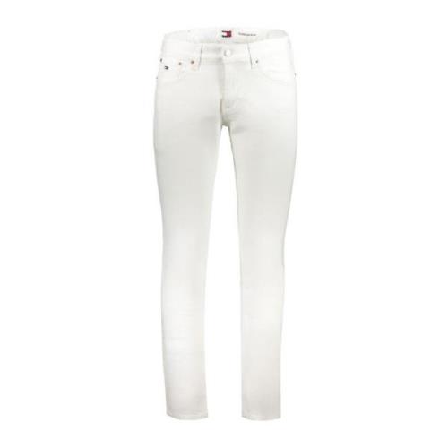 Tommy Hilfiger Slim Fit Bomulls Jeans för Män White, Herr