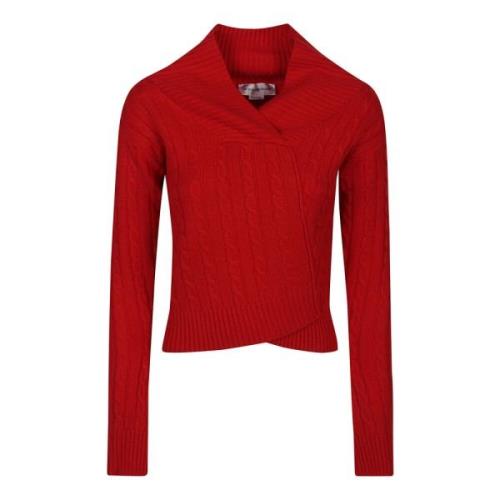 Victoria Beckham Wrap Detail Sweater Red, Dam