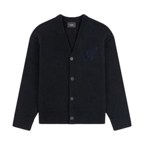 Axel Arigato Svart Signature Cardigan Sweaters Black, Herr