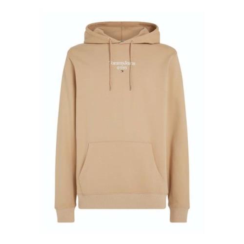 Tommy Jeans Huvtröja med grafik i Tawny Sand Beige, Herr