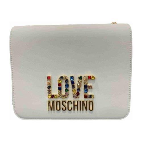 Love Moschino Stilig PU-väska White, Dam