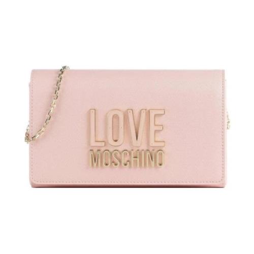 Love Moschino Stilig PU-väska Pink, Dam