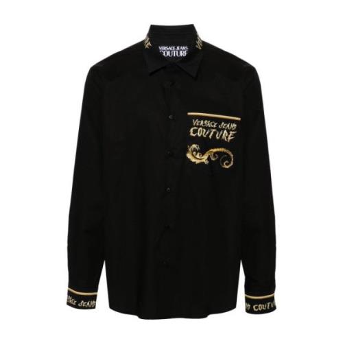 Versace Jeans Couture Svart skjorta med ***cv Black, Herr