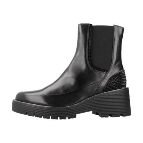 Regarde Le Ciel Klassiska Chelsea Boots med klack Black, Dam