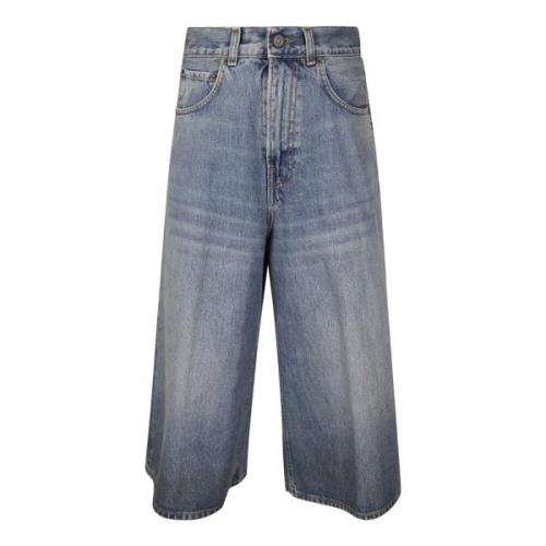 Haikure Oversized Denim Bermuda Shorts Blue, Dam