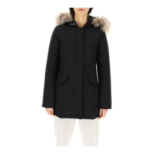 Woolrich Lyxig Arctic Parka med Avtagbar Päls Black, Dam