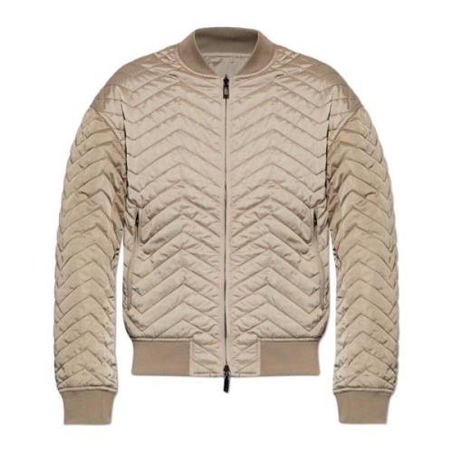 Emporio Armani Vändbar jacka typ bomber Beige, Herr