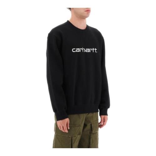 Carhartt Wip Sweatshirt med broderad logotyp Black, Herr