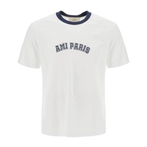 Ami Paris T-shirt med logotryck White, Dam