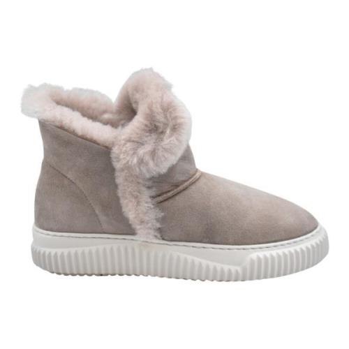 Voile Blanche Shearling Dove Sole Platta Skor Gray, Dam