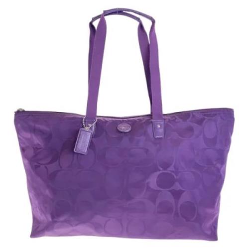 Coach Pre-owned Pre-owned Canvas axelremsvskor Purple, Dam