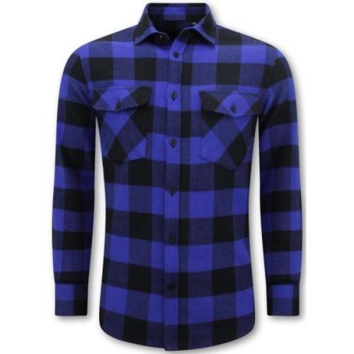 Local Fanatic Flanellskjorta Herr - Lumberjack Blus Herr Blue, Herr