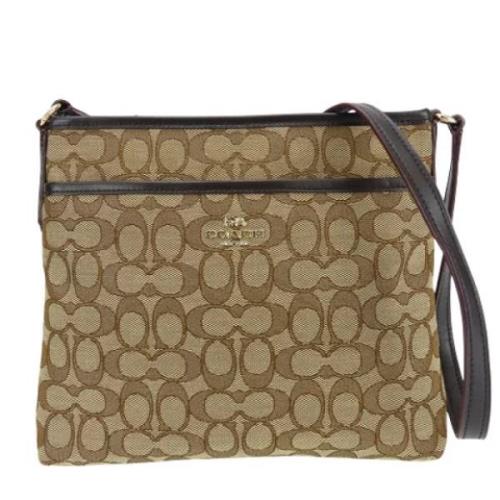 Coach Pre-owned Pre-owned Canvas axelremsvskor Beige, Dam