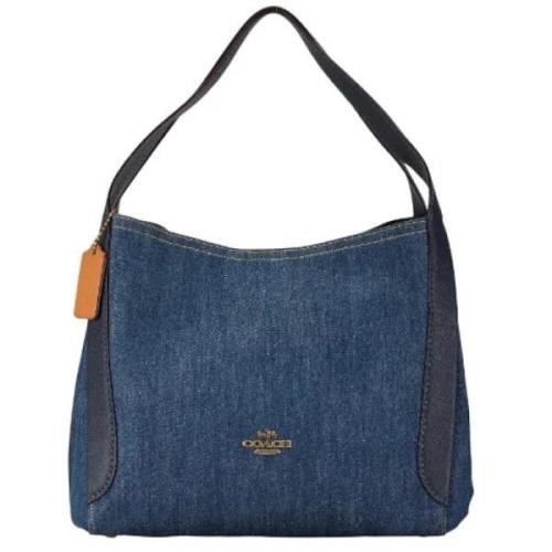 Coach Pre-owned Pre-owned Canvas axelremsvskor Blue, Dam