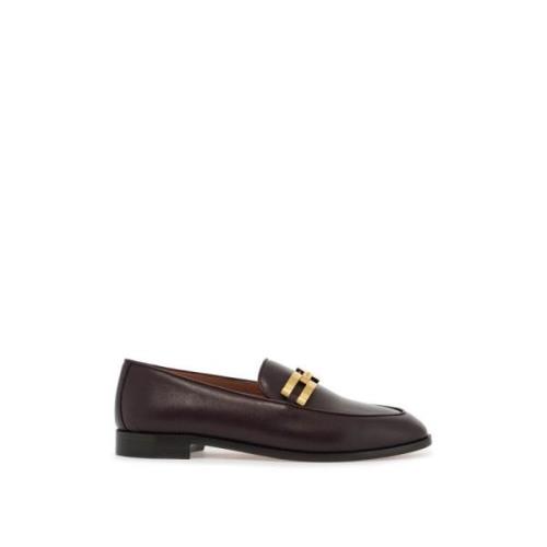 Aquazzura Guld Kedja Läder Loafers Purple, Dam