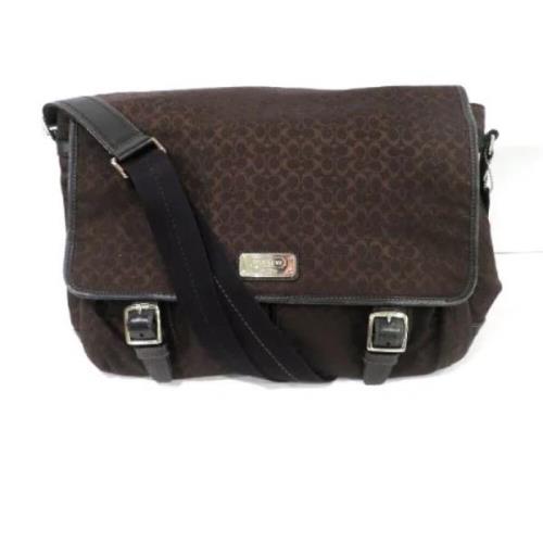 Coach Pre-owned Pre-owned Canvas axelremsvskor Brown, Dam