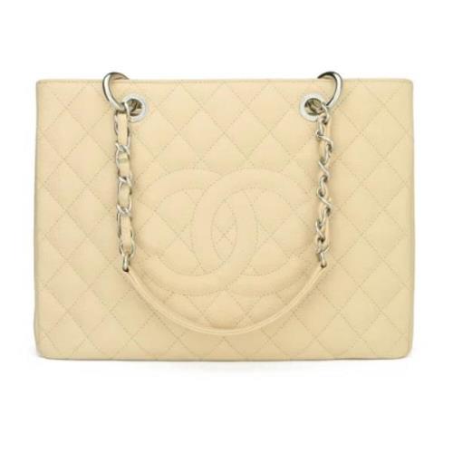 Chanel Vintage Pre-owned Tyg chanel-vskor Beige, Dam