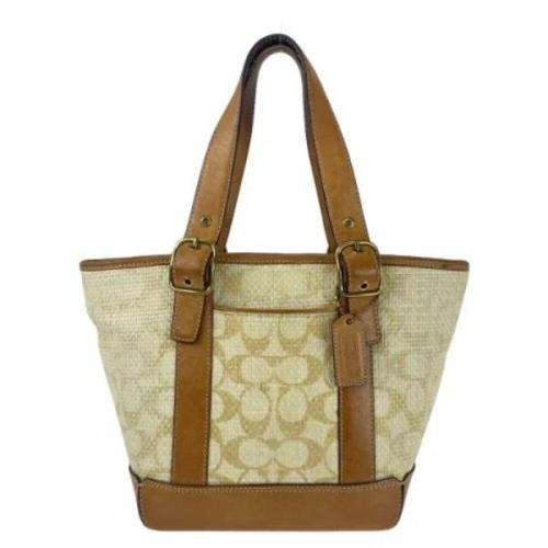 Coach Pre-owned Pre-owned Tyg axelremsvskor Brown, Dam