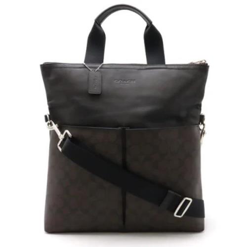 Coach Pre-owned Pre-owned Canvas axelremsvskor Brown, Dam