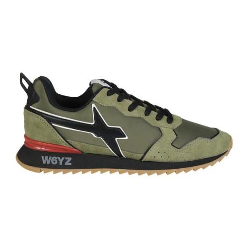 W6Yz Suede Textile Jet Sneakers Green, Herr