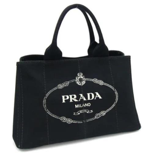 Prada Vintage Pre-owned Canvas prada-vskor Black, Dam