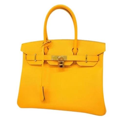 Hermès Vintage Pre-owned Laeder handvskor Yellow, Dam